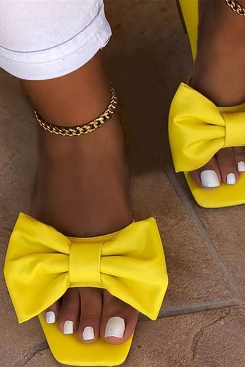Casual Street Bowknot Opend Out Door Shoes - Fashionaviv